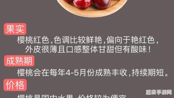 车厘子和樱桃是什么关系蚂蚁庄园
